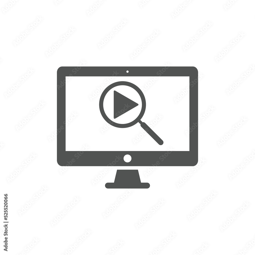 search video icon vector illustrations. Used for SEO or websites search video icon vector illustrations. Used for SEO or websites