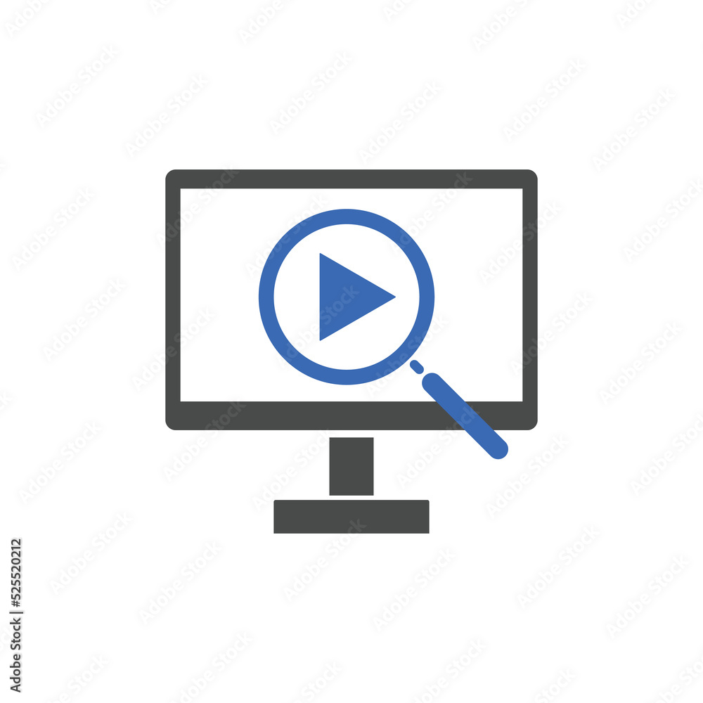 search video icon vector illustrations. Used for SEO or websites search video icon vector illustrations. Used for SEO or websites