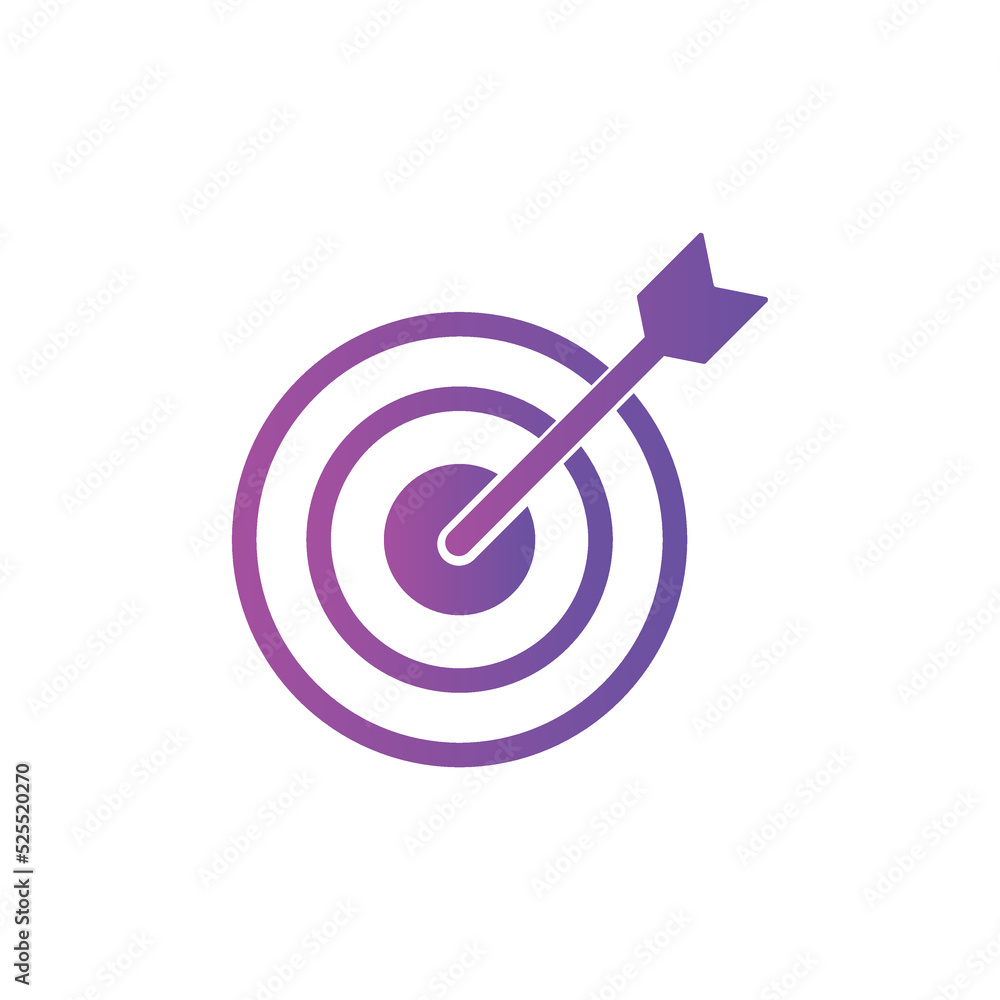 Target icon Vector illustration gradient Target icon Vector illustration gradient