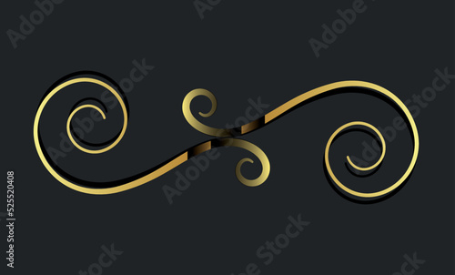 Baroque Scroll as Element of Ornament and Graphic Design with Spirals and Rolling Circle Motif Vector