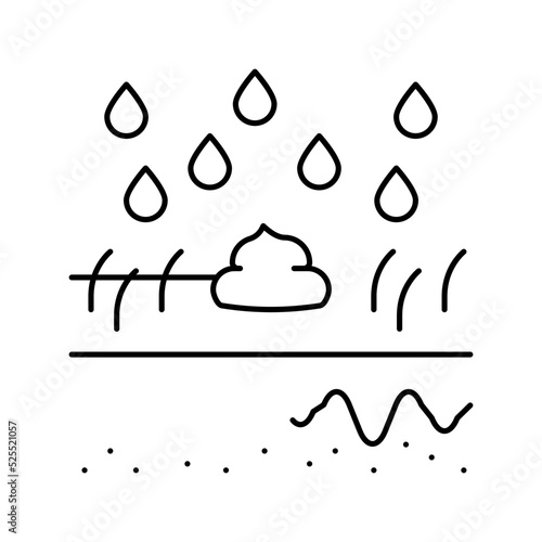 cream for wet hair line icon vector illustration