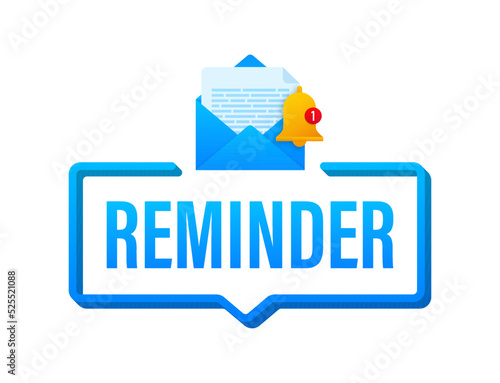 Template with reminder. Calendar deadline. Alert message
