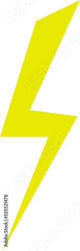 lighting bolt design illustration isolated on transparent background 