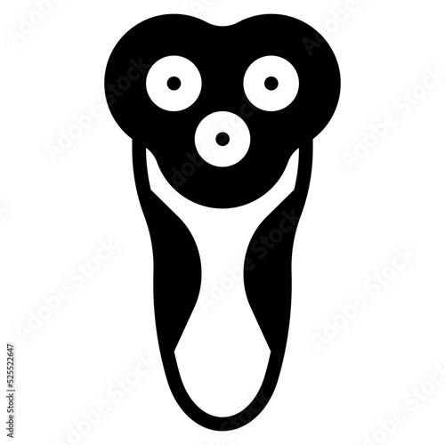 shaver glyph icon