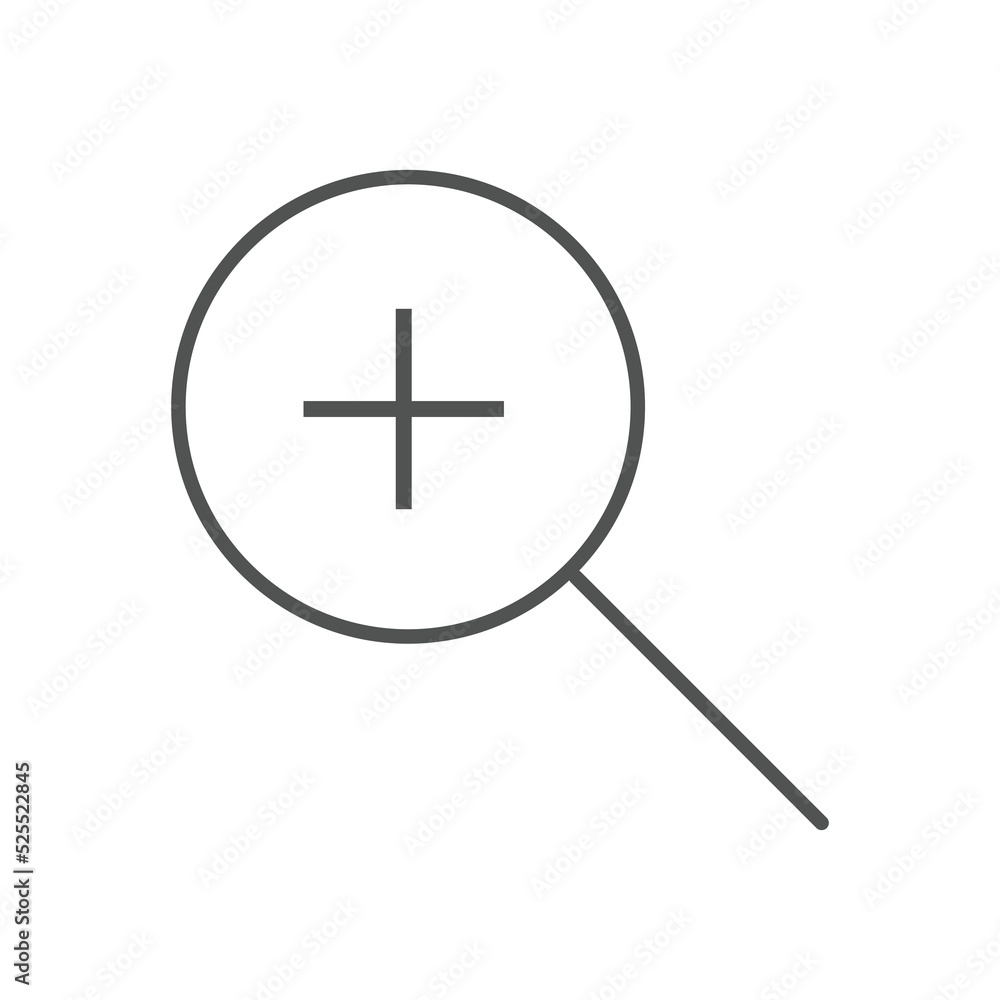 zoom in line icons. Magnifying glass zoom in plus sign. Used for SEO or websites zoom in line icons. Magnifying glass zoom in plus sign. Used for SEO or websites