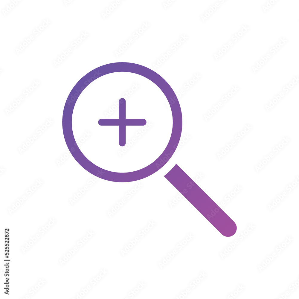 zoom in icons. Magnifying glass zoom in plus sign. Used for SEO or websites gradient color zoom in icons. Magnifying glass zoom in plus sign. Used for SEO or websites gradient color