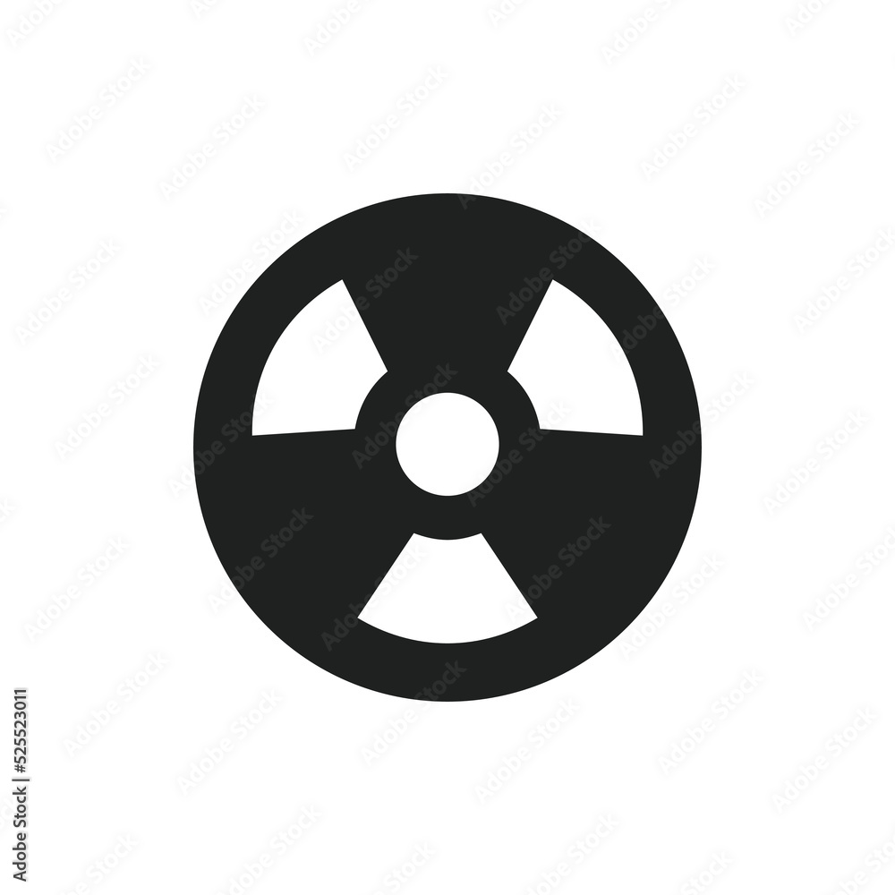 Radioactive icon vector design illustration Radioactive icon vector design illustration