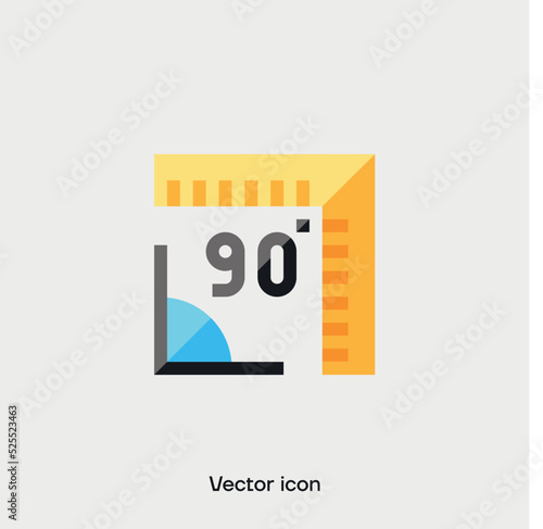 90 degree angle vector icon. Premium quality.