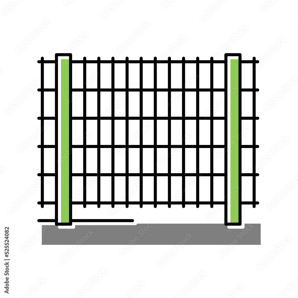 wire fence color icon vector illustration