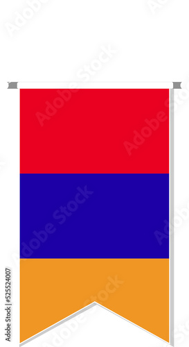 Armenia flag in soccer pennant.