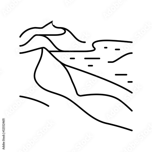 Fototapeta Naklejka Na Ścianę i Meble -  namib desert line icon vector illustration