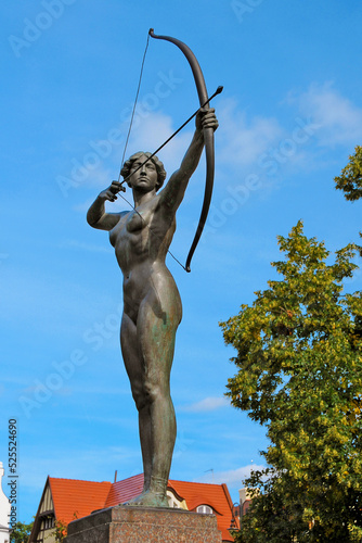 Archer, sculpture in the park of Jan Kochanowski. Bydgoszcz, Kuyavian-Pomeranian Voivodeship, Poland. photo