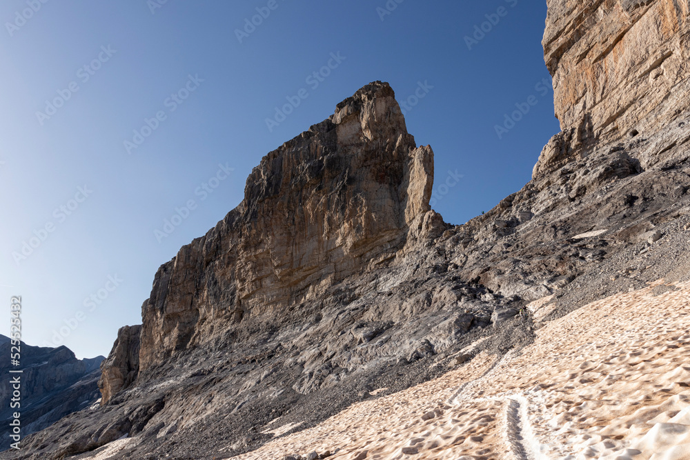 roland gap in the french pyrenees a clear summer day roland gap in the french pyrenees a clear summer day