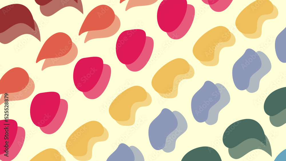 Cute colorful abstract shapes background