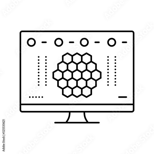 online board games video game line icon vector illustration