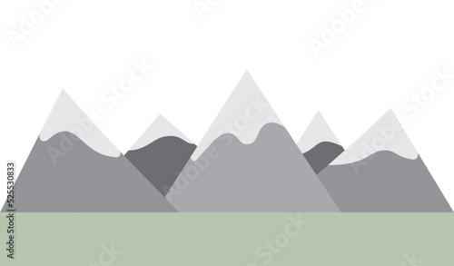tundra landscape vector illustration