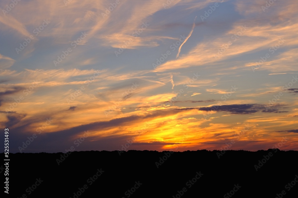 Fototapeta premium Roter Himmel am Abend