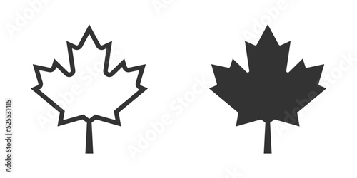  Maple leaf icon. Autumn leaf canadian icon. Vector illustration.