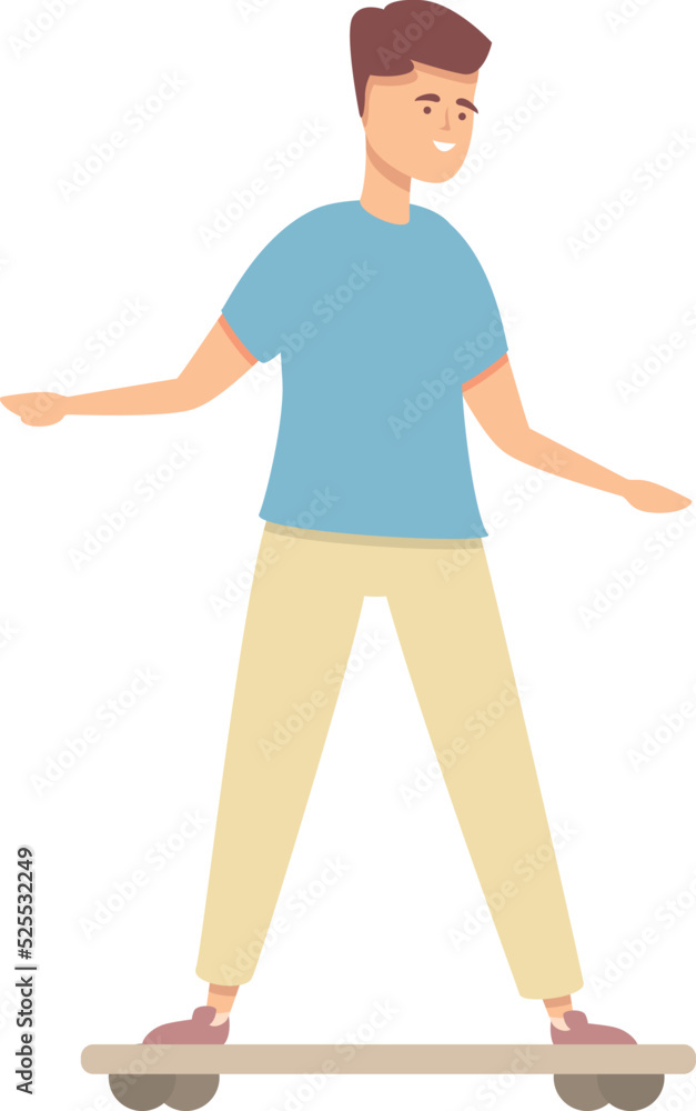 Ride skateboard icon cartoon vector. Active workout. Sport exercise Ride skateboard icon cartoon vector. Active workout. Sport exercise