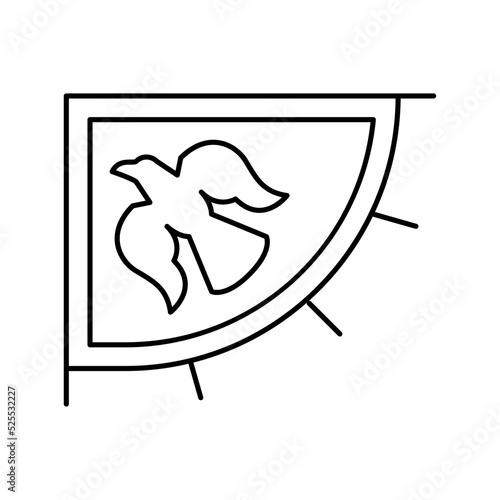 flag viking line icon vector illustration