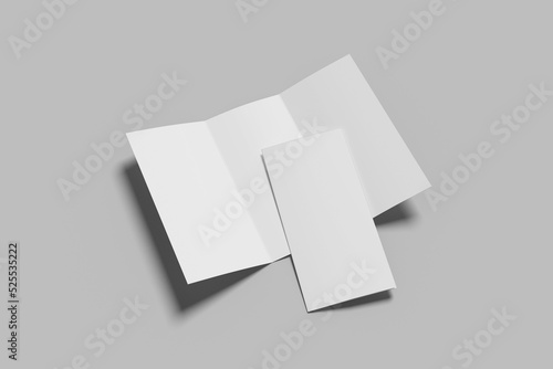 A4 Trifold Brochure Blank Mockup