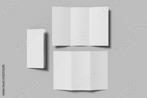 A4 Trifold Brochure Blank Mockup