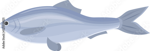 Herring store icon cartoon vector. Sea fish. Aquatic product