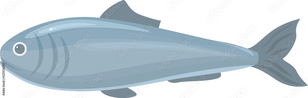 Sea herring icon cartoon vector. Baltic fish. Tuna store Sea herring icon cartoon vector. Baltic fish. Tuna store