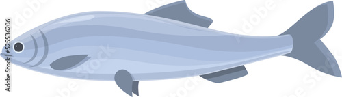 Lake fish icon cartoon vector. Sea herring. Sardine food
