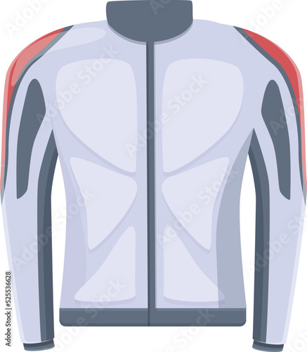 Safety jacket icon cartoon vector. Biker fashion. Part rider