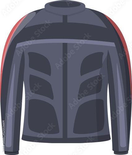 Biker leather jacket icon cartoon vector. Moto clothes. Safety man