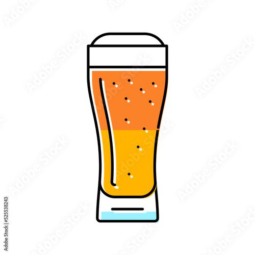 india pale ale beer glass color icon vector illustration