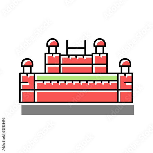 red fort color icon vector illustration