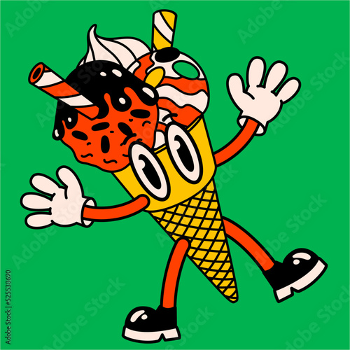 Cartoon vector funny Comic cards. Crazy cartoons Abstract vector collection
