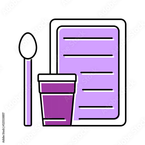 plastic utensil color icon vector illustration
