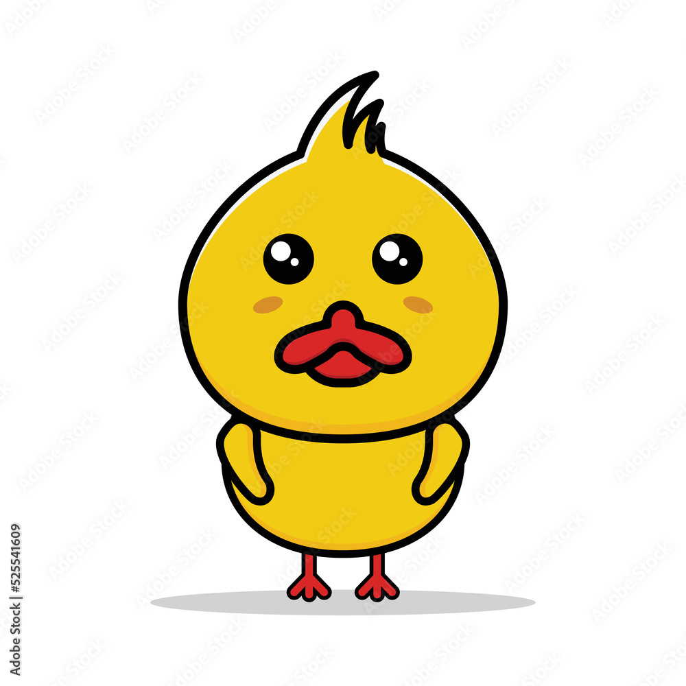 cute duck mascot cartoon vector illustration, good graphic design for children's education cute duck mascot cartoon vector illustration, good graphic design for children's education