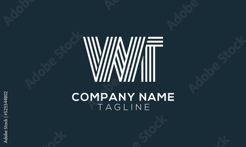 Letter WT vector icon design template