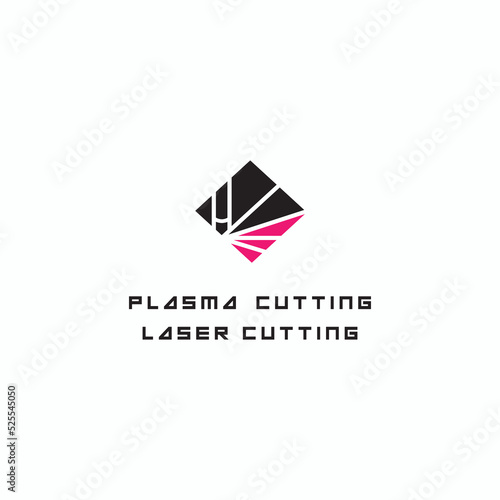 
An illustration consisting of a plasma cutting nozzle in the form of a symbol or logo 
