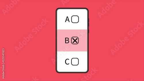 Wrong choice on the test. Online learning using a phone.