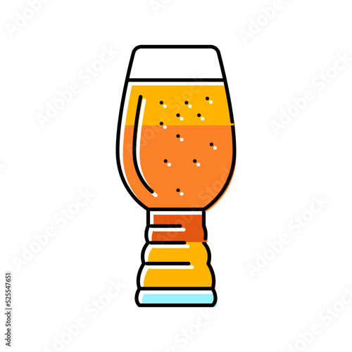 pale ale beer glass color icon vector illustration