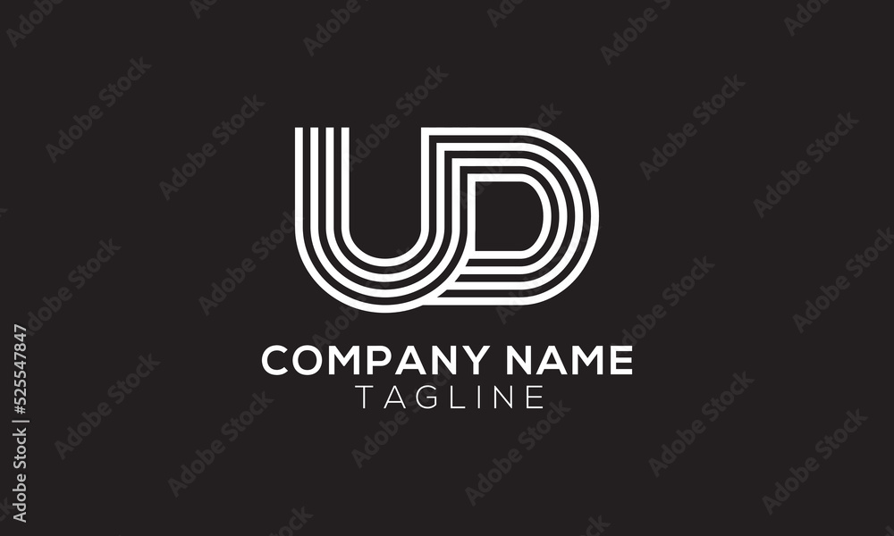 Vector design of letter UD