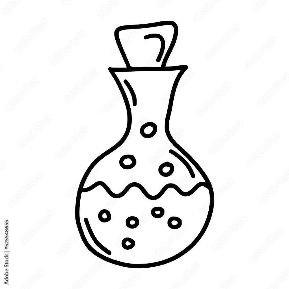 Doodle Cartoon Potion Bottle Doodle Cartoon Potion Bottle