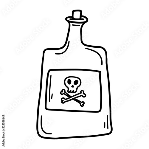 Doodle Cartoon Poison Bottle