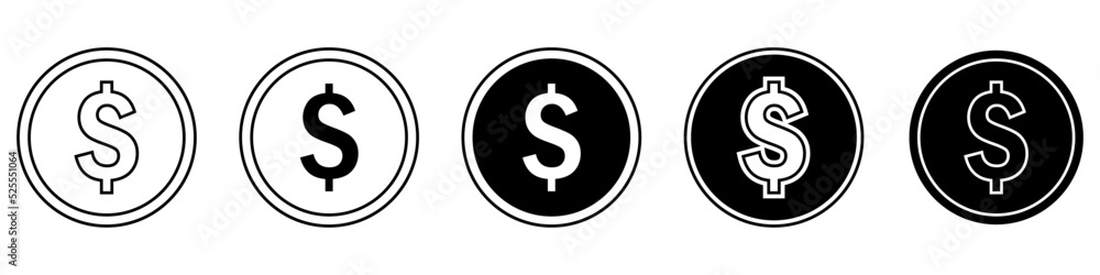 Money icon vector set. dollar illustration sign collection. Bank symbol or logo. Money icon vector set. dollar illustration sign collection. Bank symbol or logo.