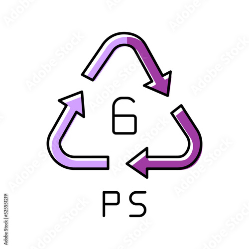 ps plastic product marker color icon vector illustration