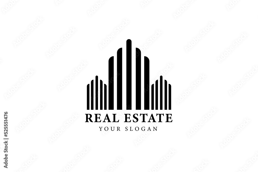 Real estate, apartment, storage, house, rental, business logo template. brand, brand, logotype, company, company, identity. Clean, modern and elegant trendy design