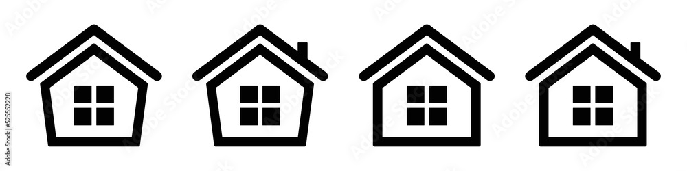 Home icon. House icon. Real estate icon, vector illustration Home icon. House icon. Real estate icon, vector illustration