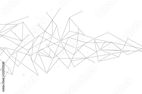 Network abstract connection isolated on white background. Network technology background with dots and lines. Ai background. Modern abstract concept. Ai background vector, network technology