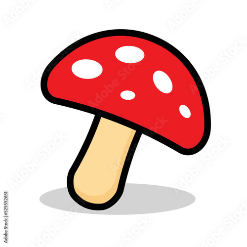 Mushroom icon set. Amanita Muscaria sign collection. Magic mushroom symbol. Vector illustration isolated on white background