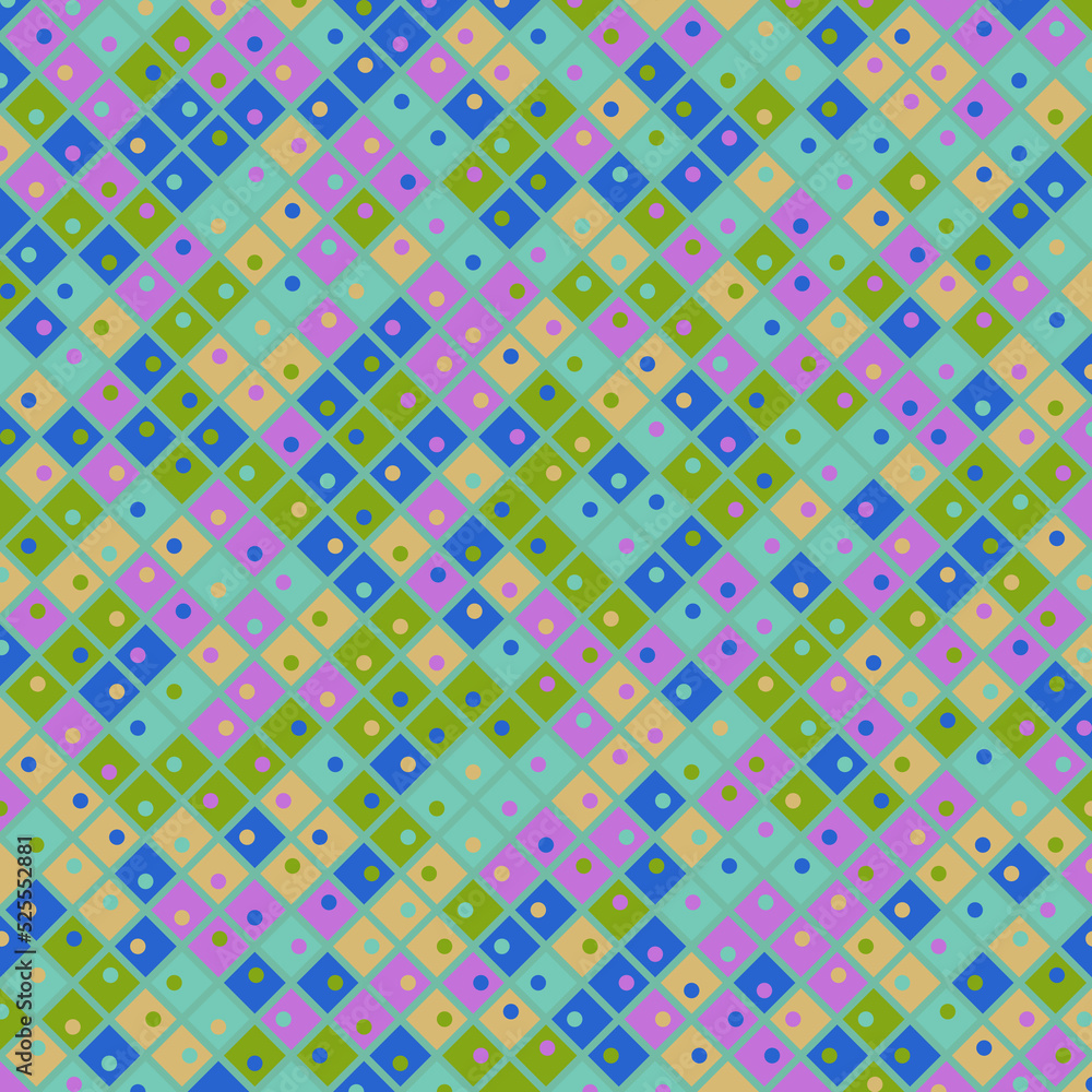 Color Rhombus tile tessellation pattern illustration Color Rhombus tile tessellation pattern illustration